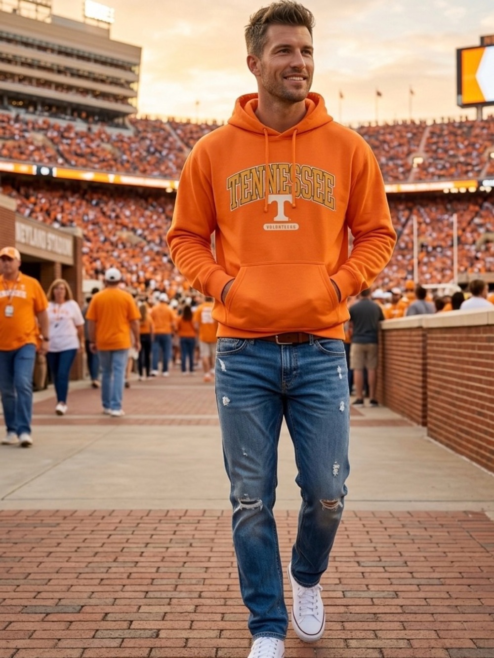 Russell Athletic Orange Tennessee Pullover Hoodie